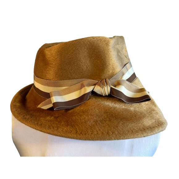 Vintage Winner Hat Top Soleh Beige Unisex Ribbon Bow - Picture 4 of 9